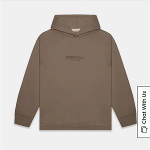 Essentials Fear of God Wood Relaxed Hoodie size XL